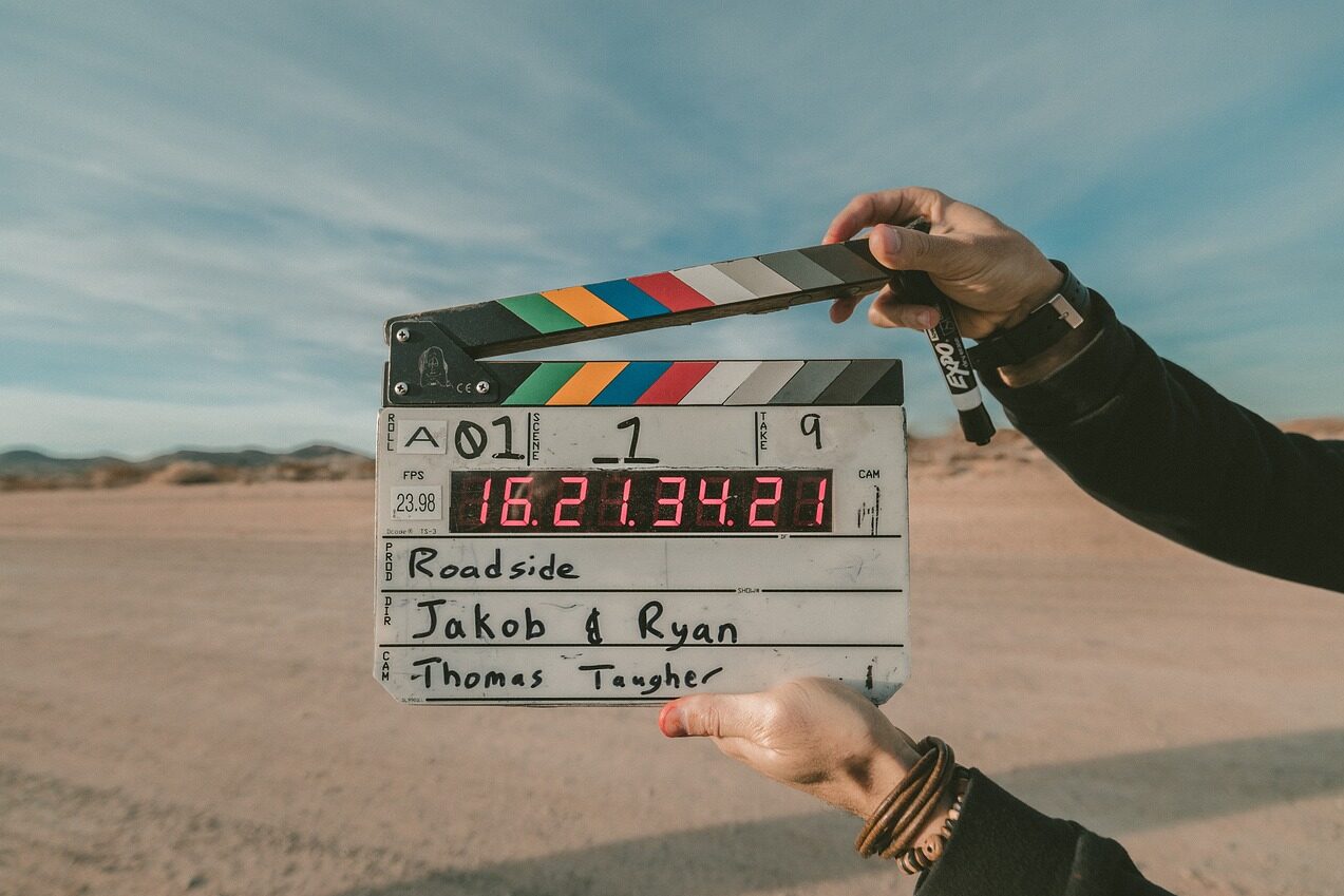 photograph of a director's board about to be clapped